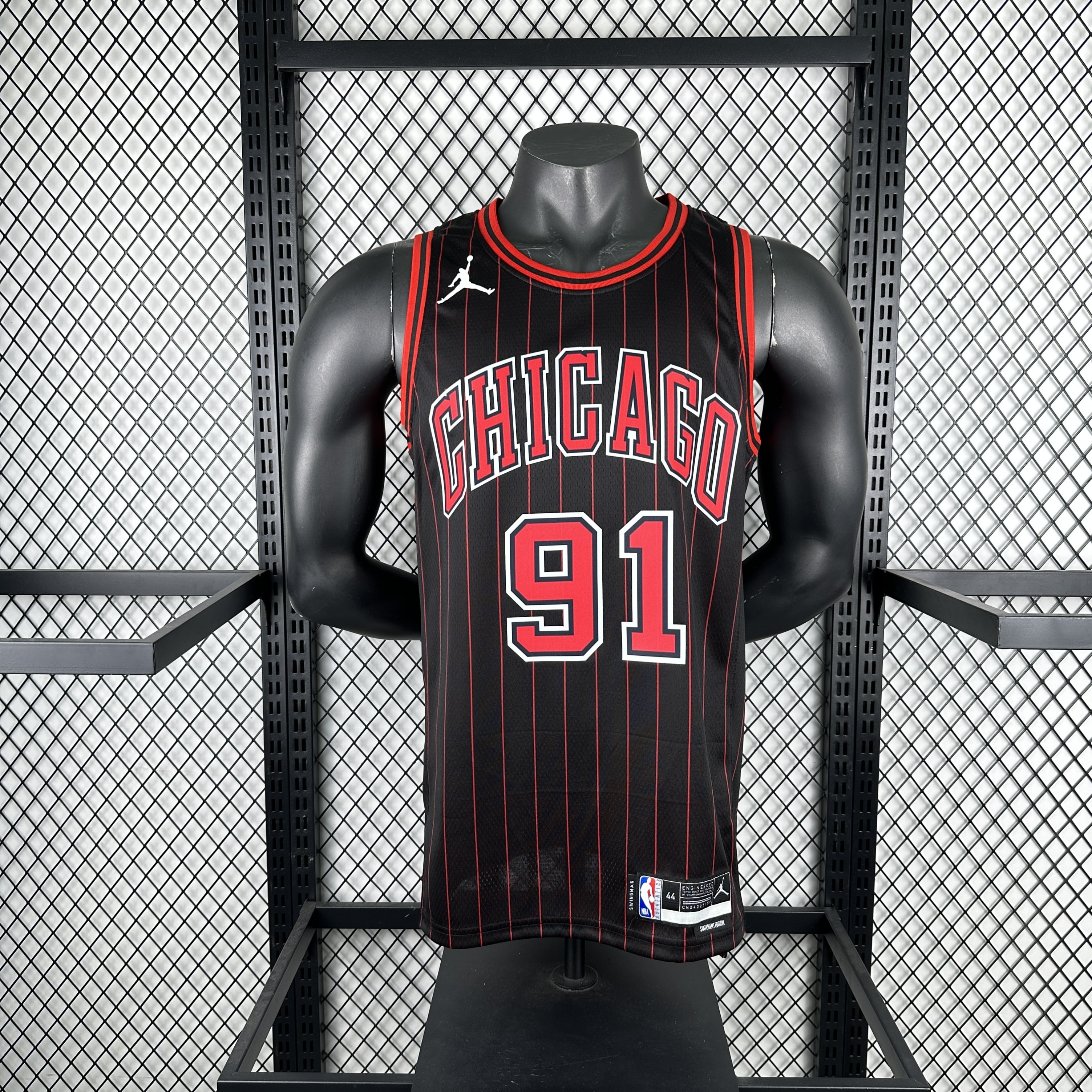 Men Chicago Bulls #91 Rodman black 2025 NBA jersey